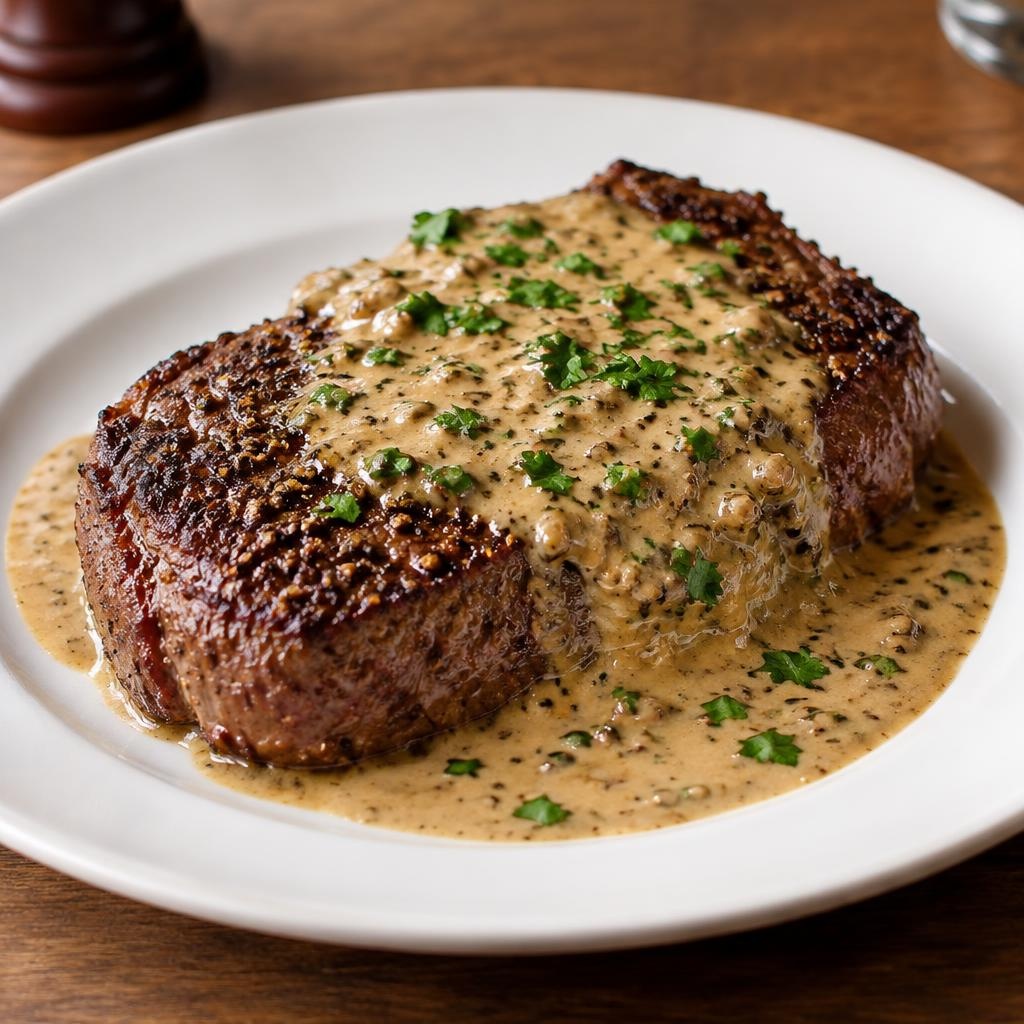 Entree: France – Steak au poivre (Peppercorn steak) recipe