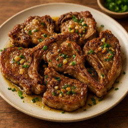 Entree: Spain – Chuletas de Cordero al Ajillo (Garlic Lamb Shoulder Chops) (Garlic lamb shoulder chops) recipe