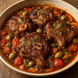 Entree: France – Provence – Braised Lamb Shoulder Chops Provençal (Provençal braised lamb shoulder chops) recipe