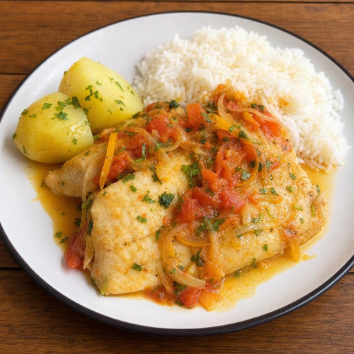 Entree: Peru – Peruvian coast – Sudado de corvina (Steamed fish stew (sudado)) recipe