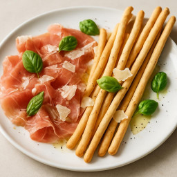 Appetizer: Italy – Emilia-Romagna – Prosciutto di Parma e Grissini (Parma prosciutto with grissini) recipe
